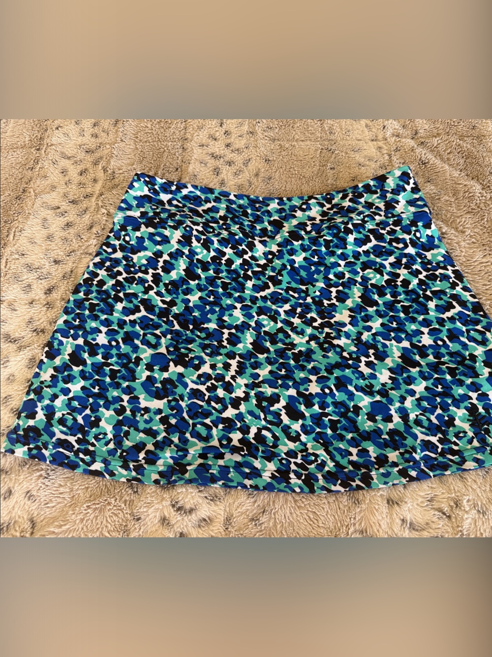 Coolibar Blue & Teal Print Skort
